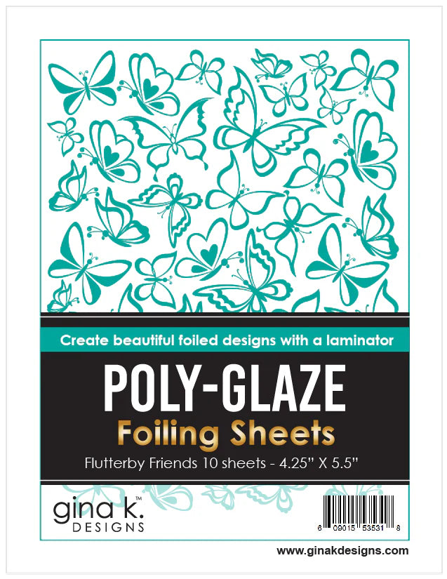 POLY-GLAZE Foiling Sheets- Flutterby Friends