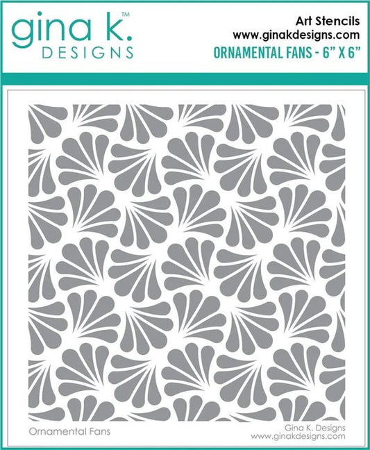 Ornamental Fans Stencils