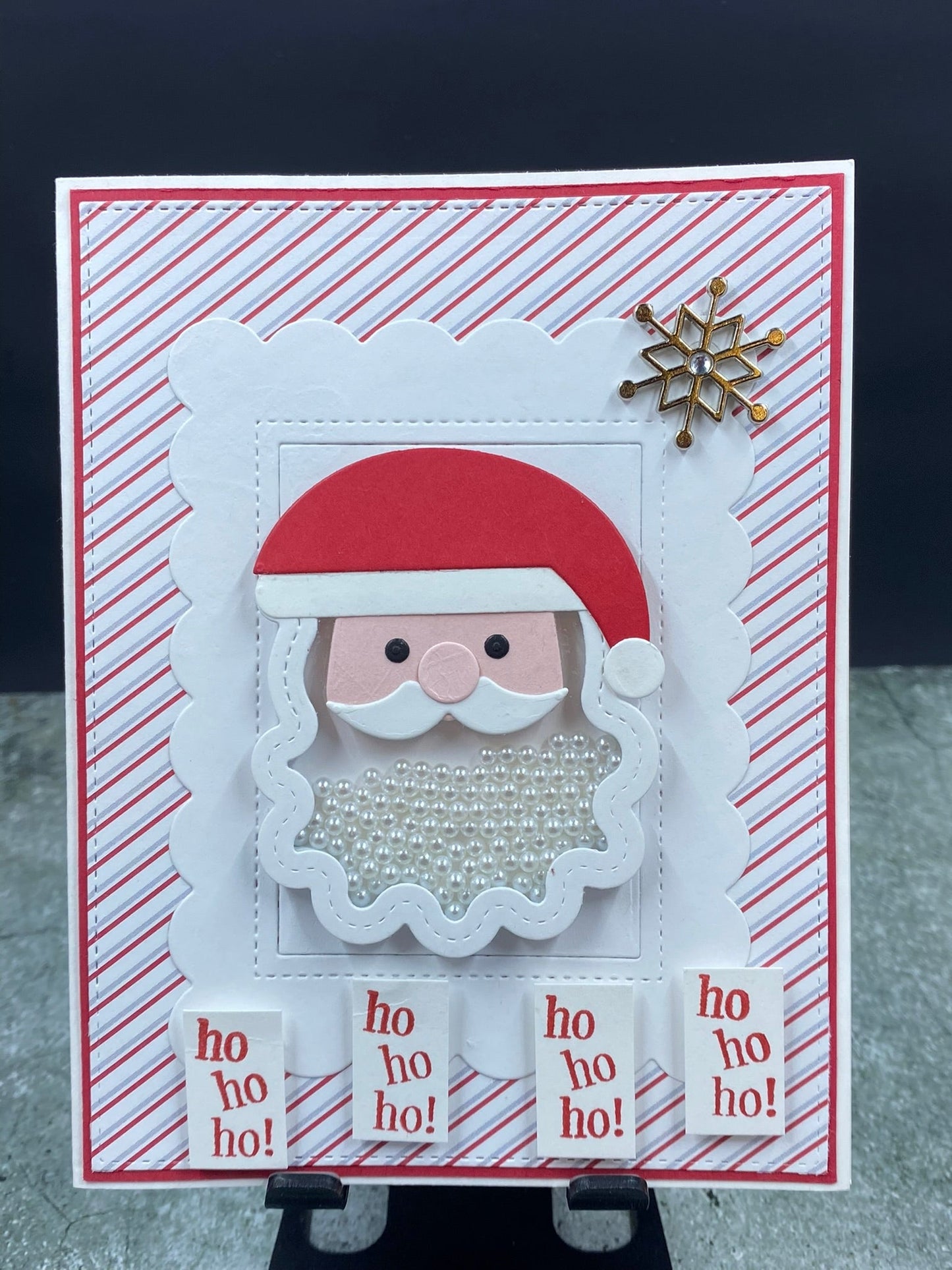 Ho Ho Ho Santa Claus Shaker Card - CM Design Studios