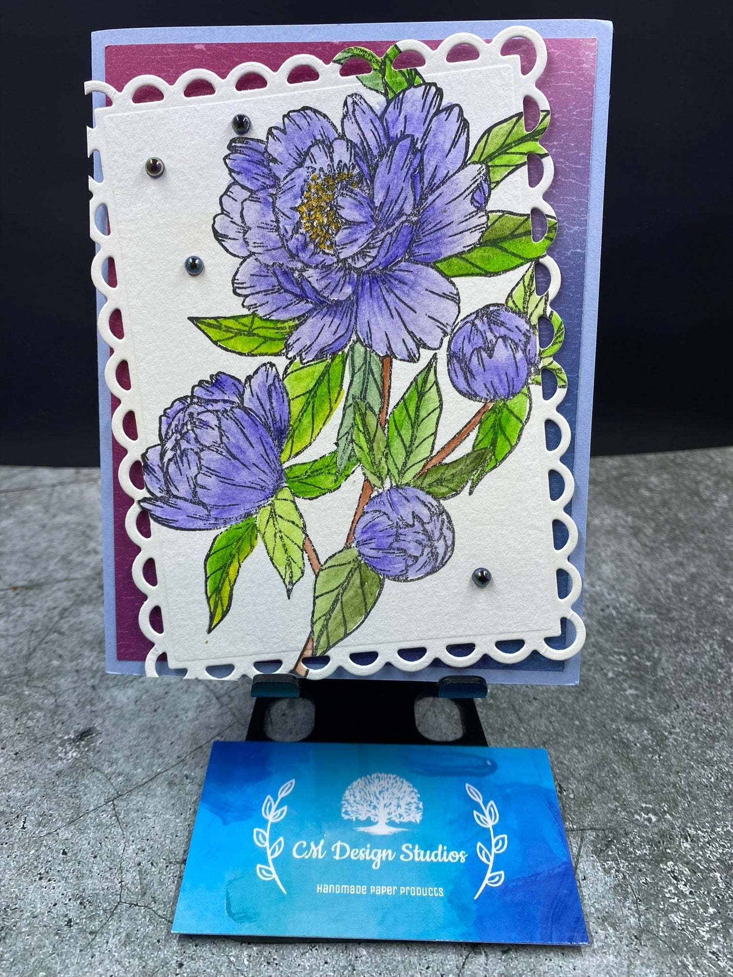 Purple Flower Card