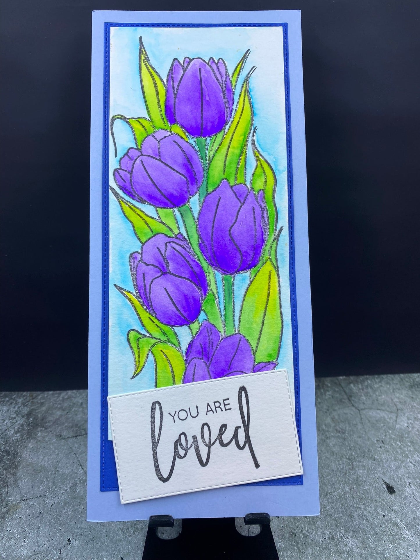 You Are Loved Tulip - Slimline Card - CM Design Studios