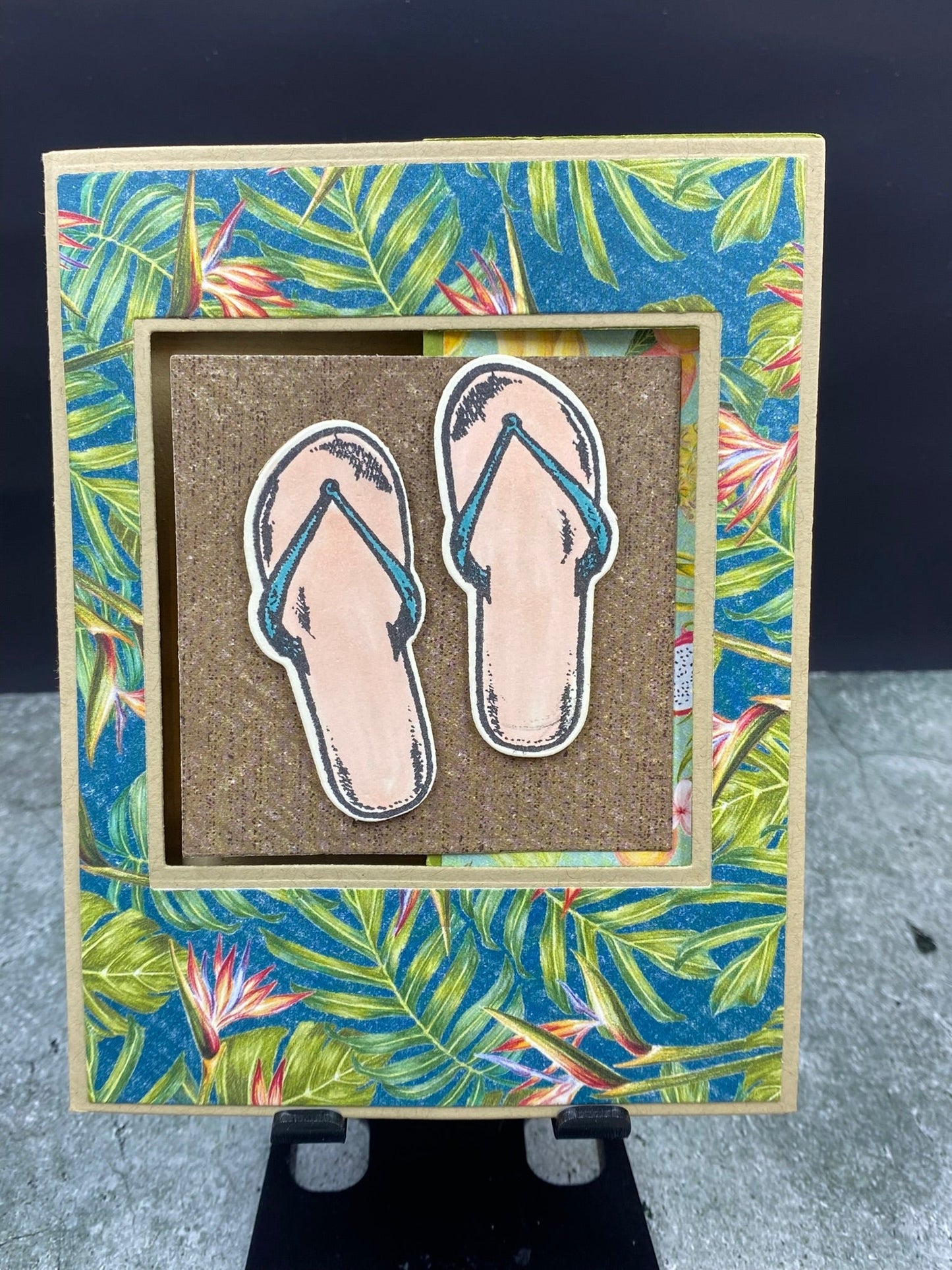 Fancy Fold Flip Flop Card - CM Design Studios