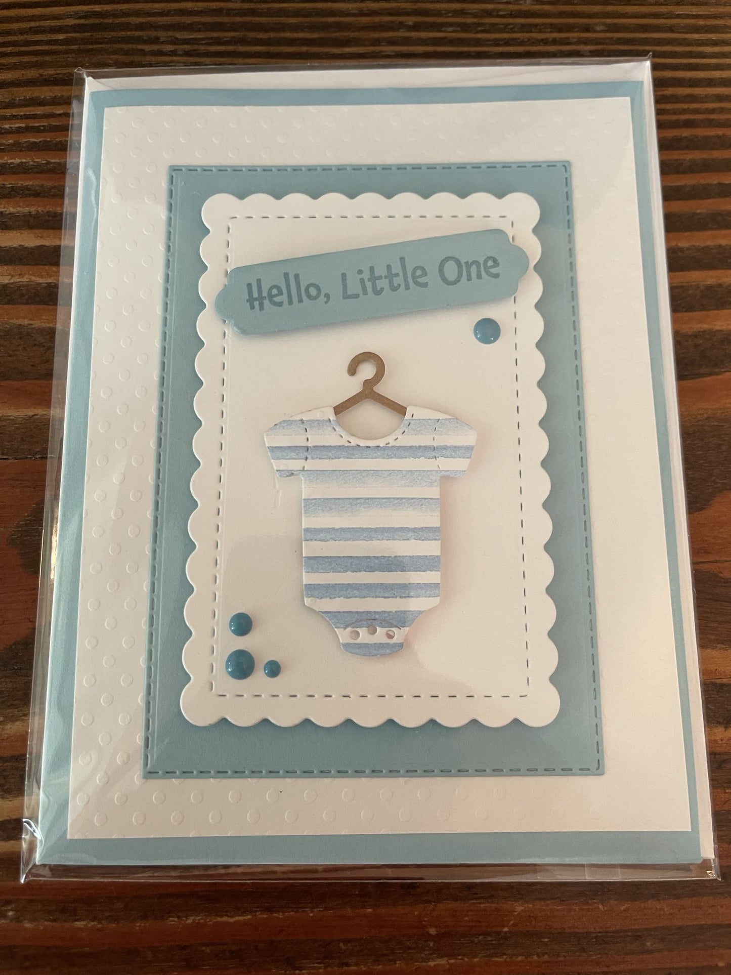 Hello Little One - Blue Onesie