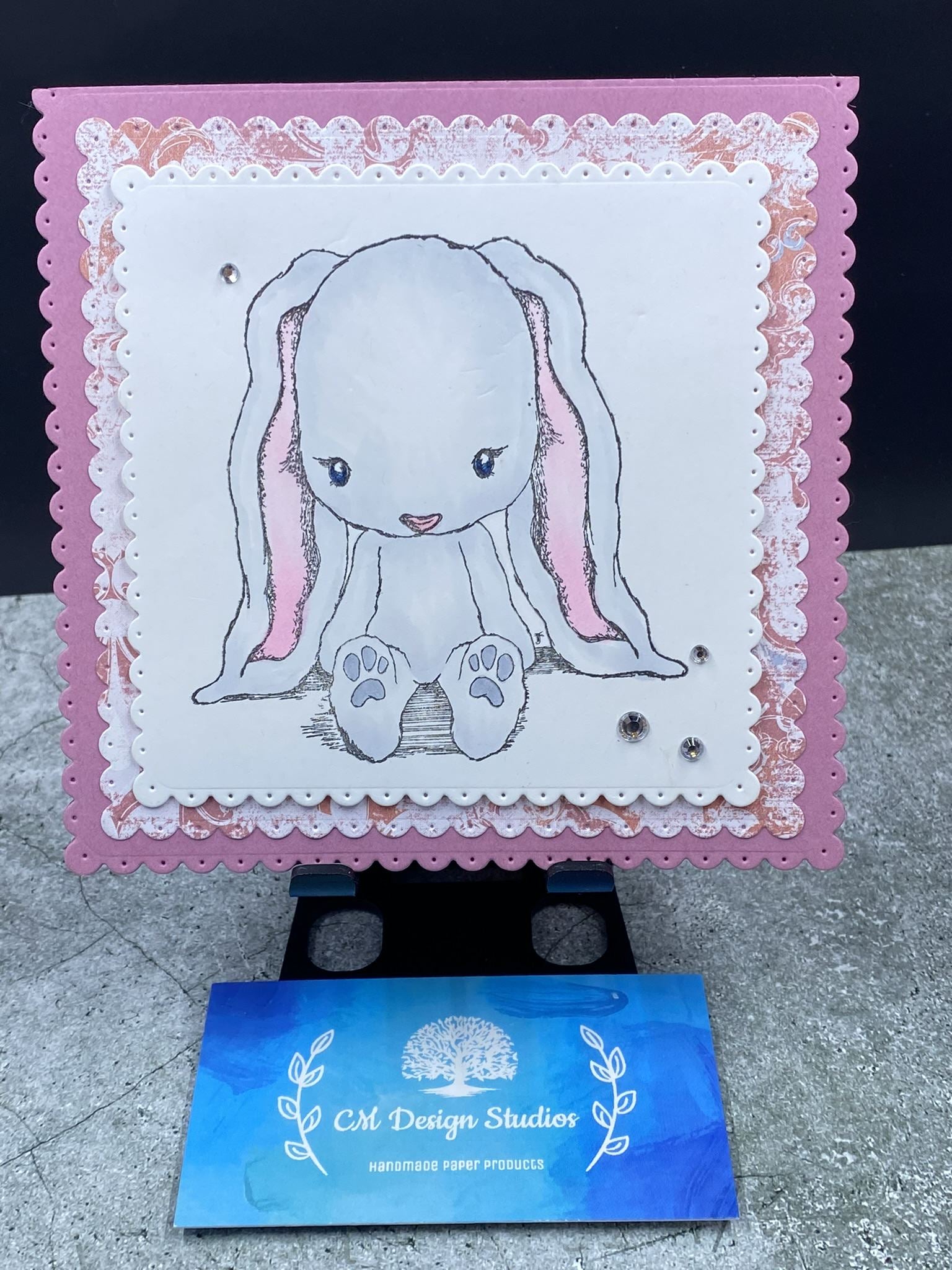 Bunny Card Square Card - CM Design Studios